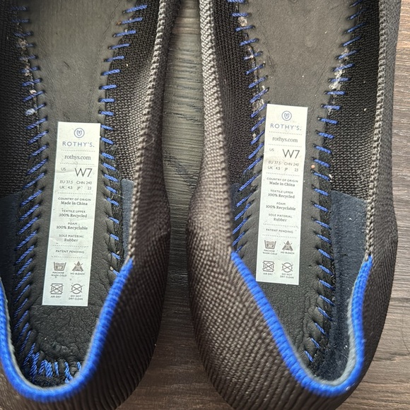 Rothy’s Women’s Round Toe Black Knit Ballet Flats Size 7 - Picture 3 of 4